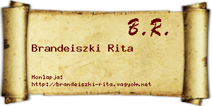 Brandeiszki Rita névjegykártya